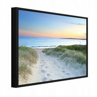 BILDER mit Rahmen Strand Meer Blau 120x80 cm - Multicolor, Holzwerkstoff (120/80cm) - Wallarena