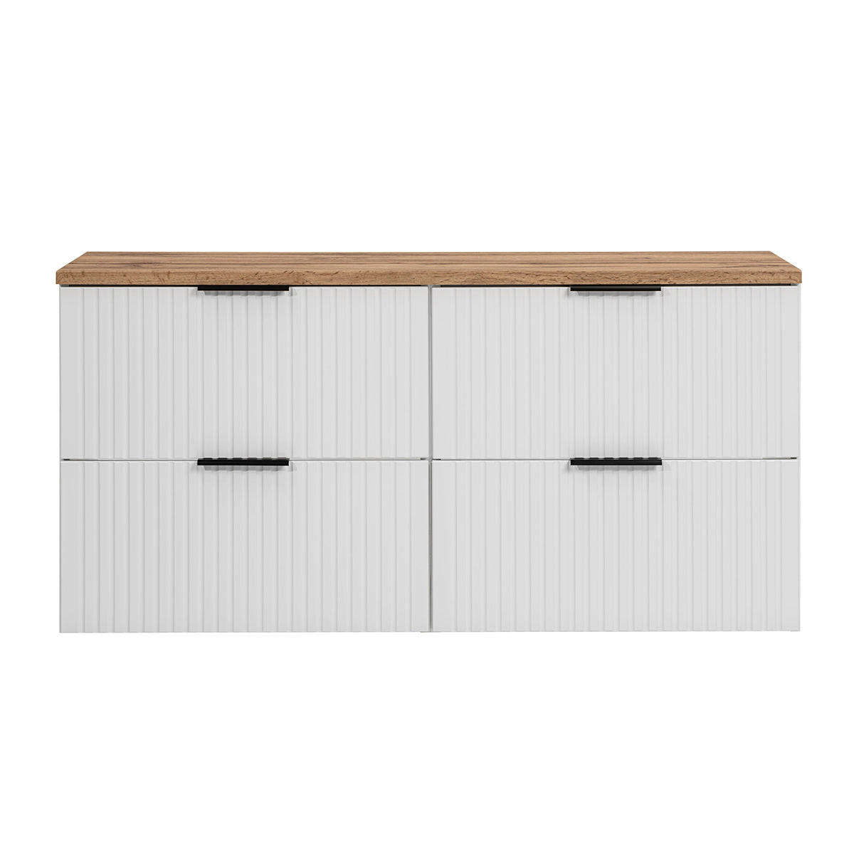 PODUMIVALNIŠKA OMARICA 120.8cm Adriel Bela - bela, leseni material (120.8/59/46cm) - Petits-meubles