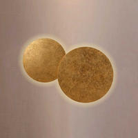 LED-WANDLAMPE Cloud Blattgold Ø 40/50cm - Goldfarben, Metall (80/4.4/80cm) - s.luce