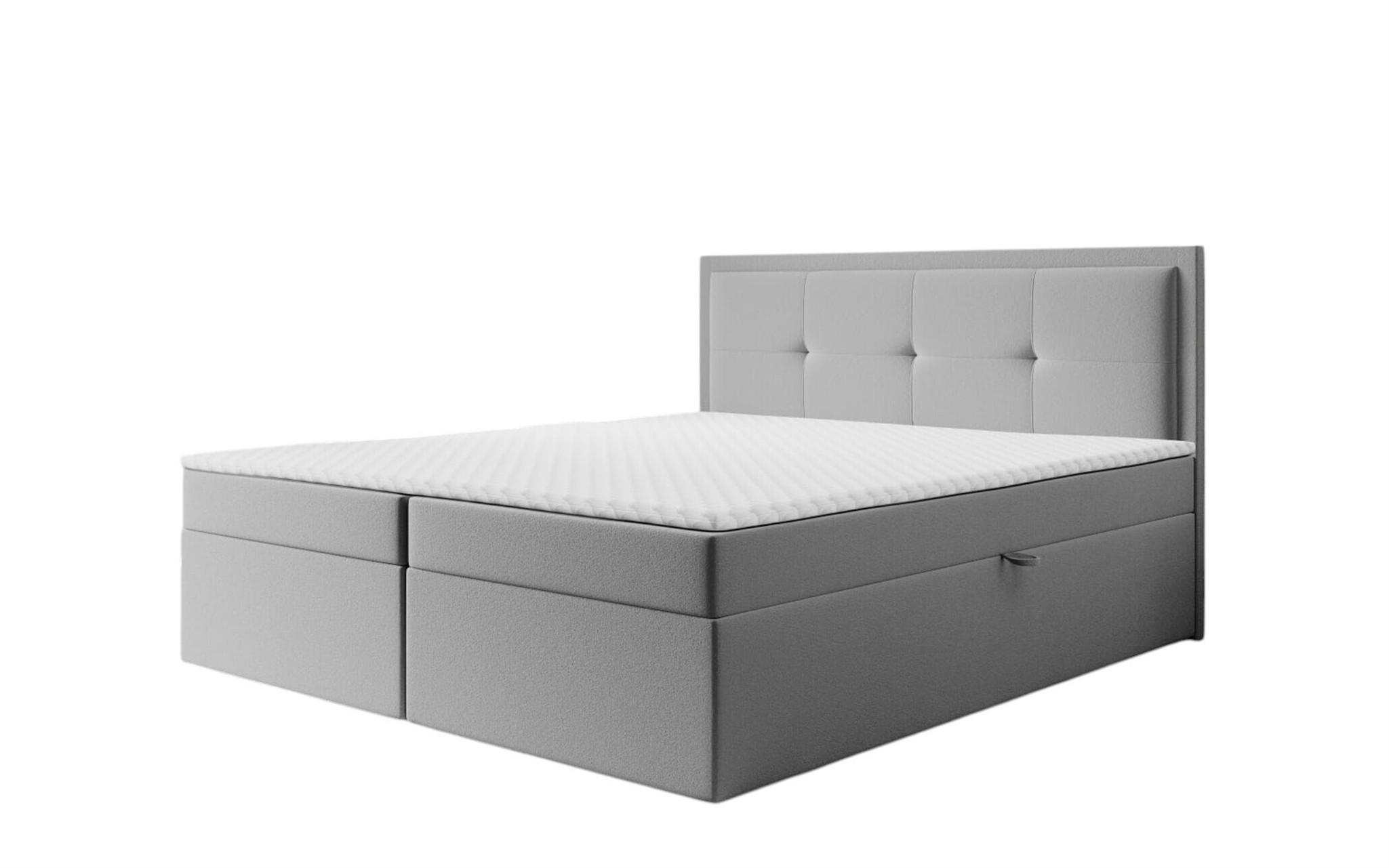 BOXBETT Degna In überlänge - Grau, Holzwerkstoff/Textil (180/220cm) - Fun Möbel