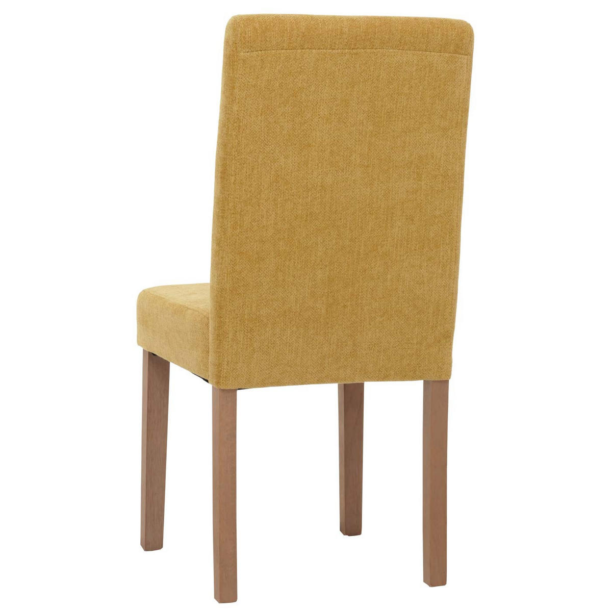 ESSZIMMERSTUHL 4er-Set klassisch und zeitlos 90x42x50cm Sitzhöhe 47cm Stoff/Textil Chenille Holz naturfarbene Beine Gelb - Gelb, Textil (42/90/50cm) - CHEFGASTRO