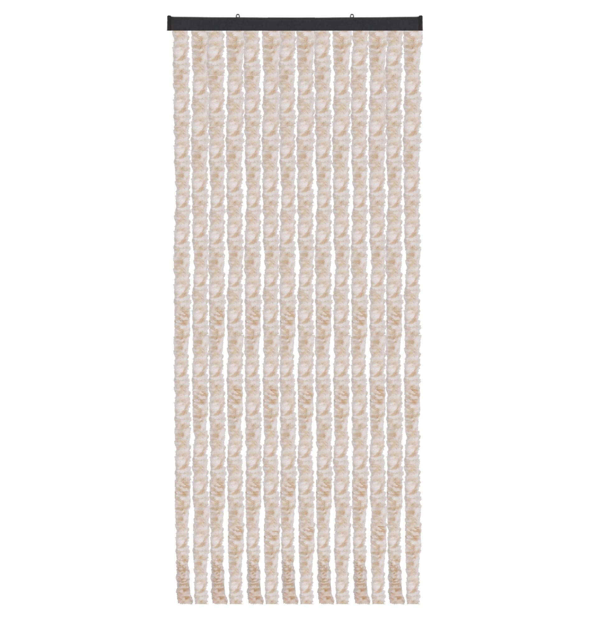 FLAUSCHVORHANG (56x185 cm) Türvorhang in "Meliert Beige-Weiß" - Beige, Kunststoff (56/2/185cm) - Arsvita