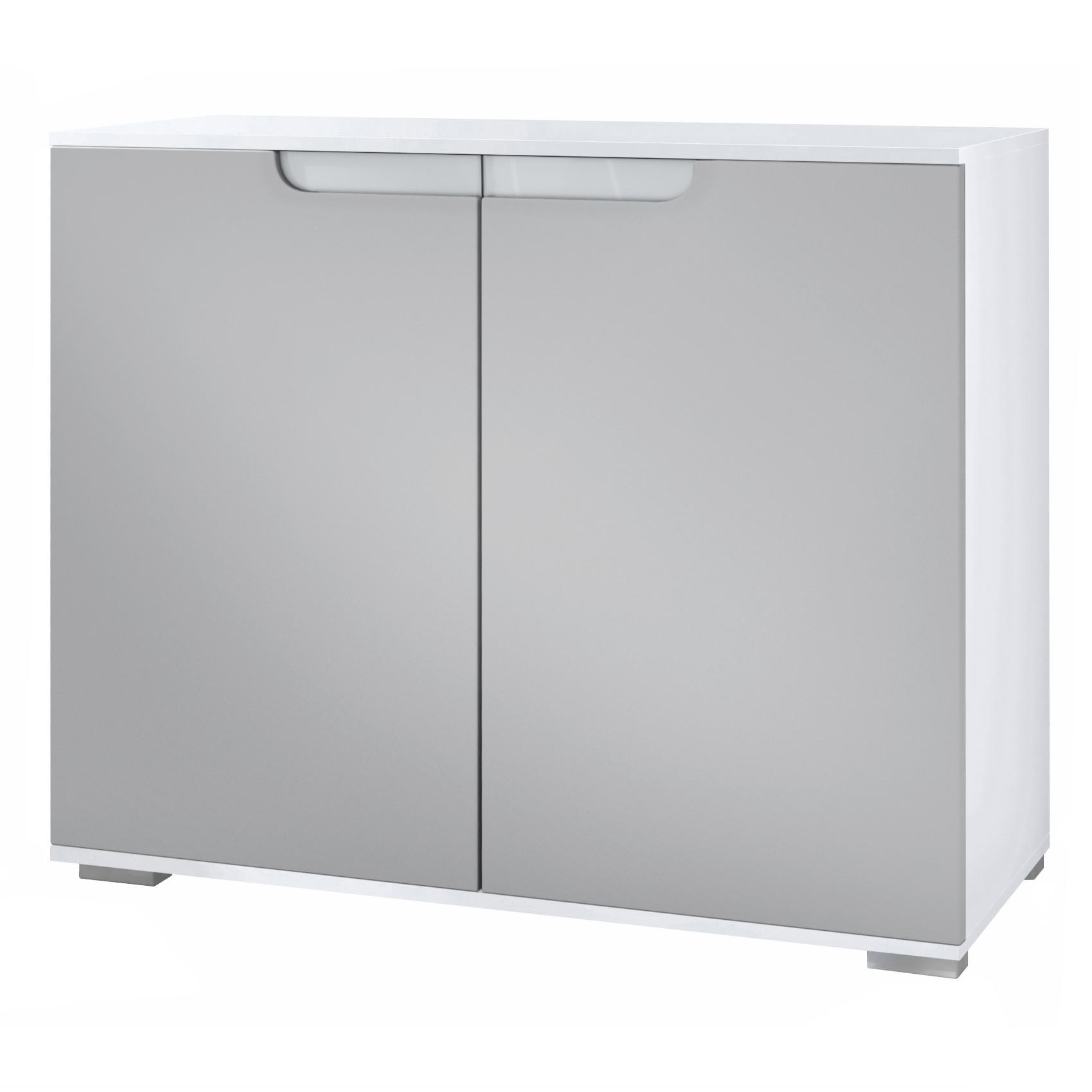 KOMMODE Sylt Hellgrau Seidenmatt - Greige, Holzwerkstoff (92.5/75.5/35cm) - Vladon