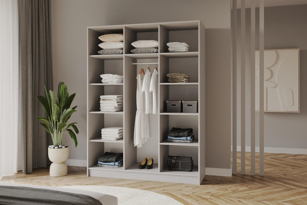 KLEIDERSCHRANK - LUSSO - 150 - Kaschmir - Kaschmir, Holzwerkstoff (150/200/51cm) - ALTDECOR