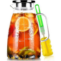 GLASKARAFFE 2 Liter mit Deckel - Transparent, Glas (1/13.6cm)