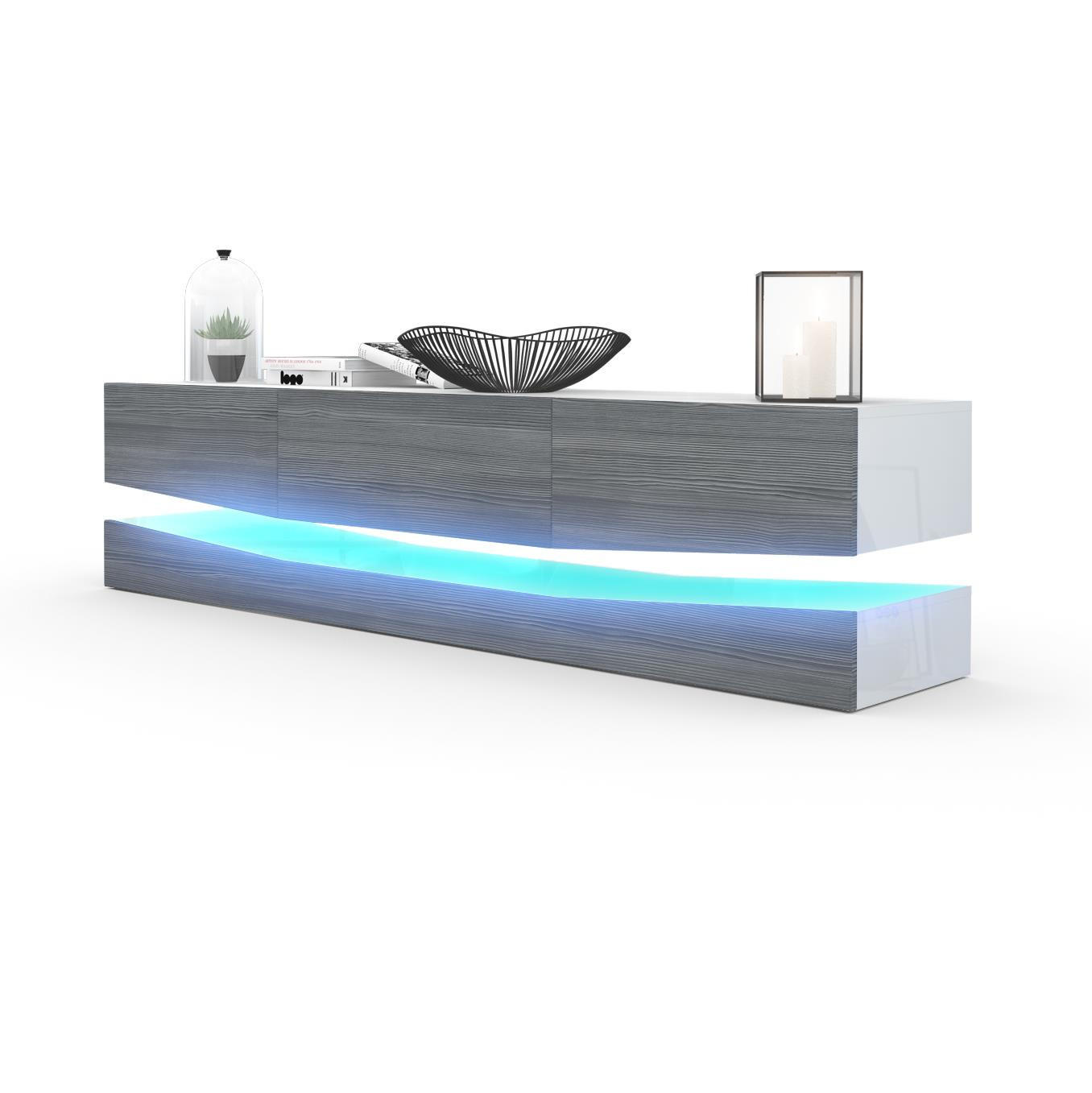 LOWBOARD City Fronten in Avola-Anthrazit - Anthrazit, Holzwerkstoff (178/48/39cm) - Vladon