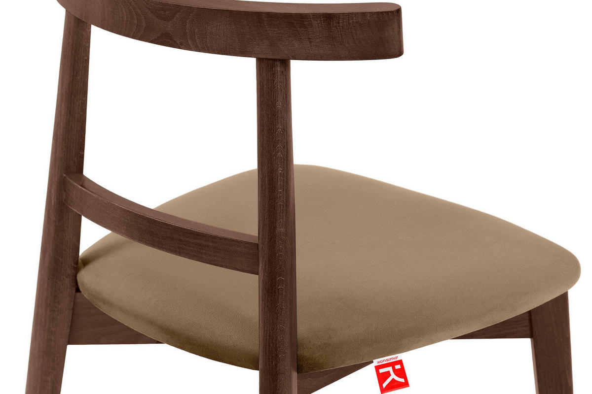 ESSTISCHSTÜHLE LILIO 2 St Vintage, Beige / mittelbraun - Beige/Braun, Holz/Textil (47/76/45cm) - KONSIMO®