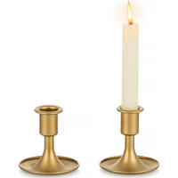 KERZENSTÄNDER 2er Set Gold Metall - Goldfarben, Metall (10/8/10cm)
