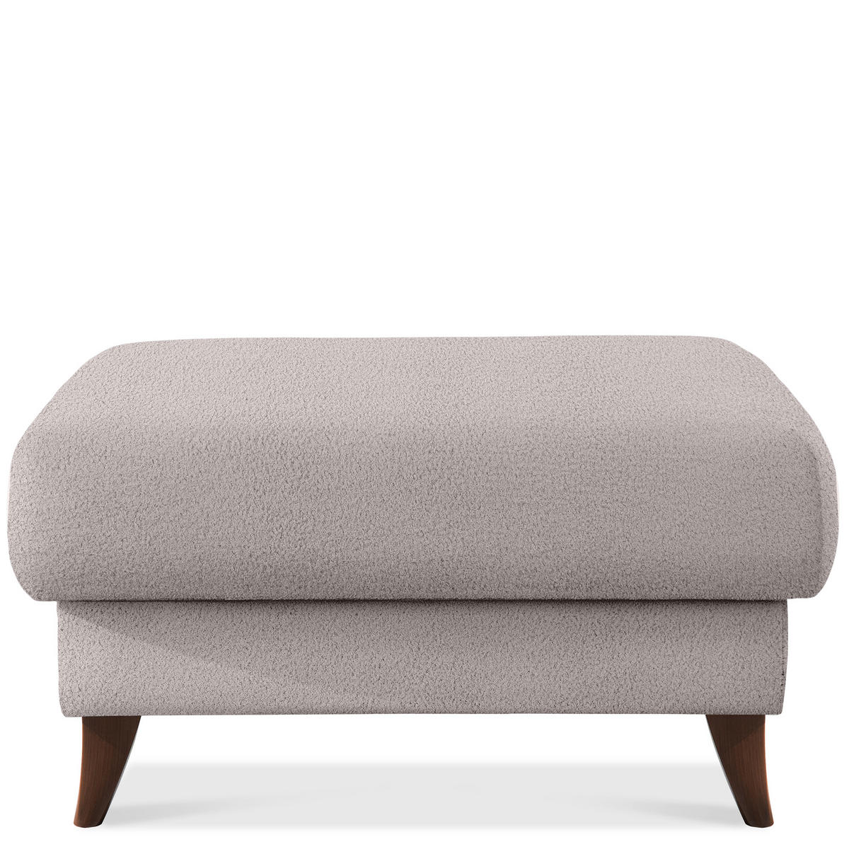 HOCKER GUSTAVO Bouclé, Grau - Grau, Holz/Holzwerkstoff (92/49/92cm) - KONSIMO®