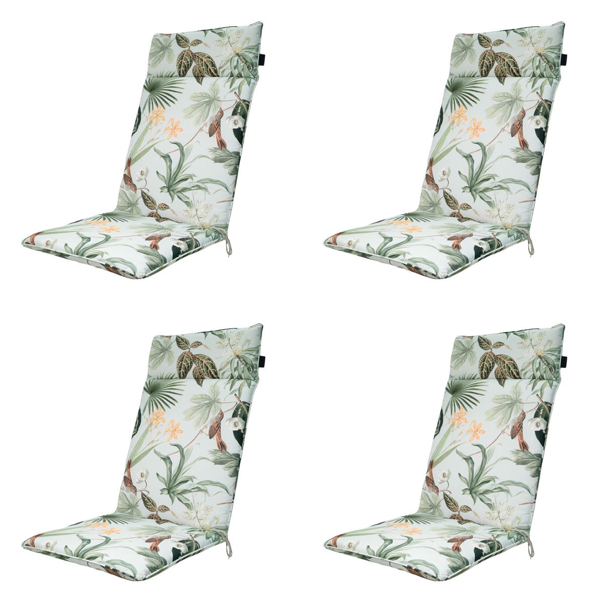 GARTENSTUHLKISSEN Grasse 120/50 cm 4er-Set - Grün, Textil (50/8/120cm) - Madison