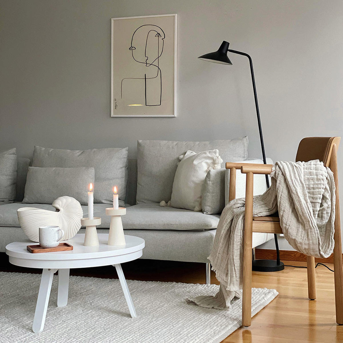 COUCHTISCH Batea M mit Stauraum - Weiß, Holz (62/62/35cm) - Woodendot