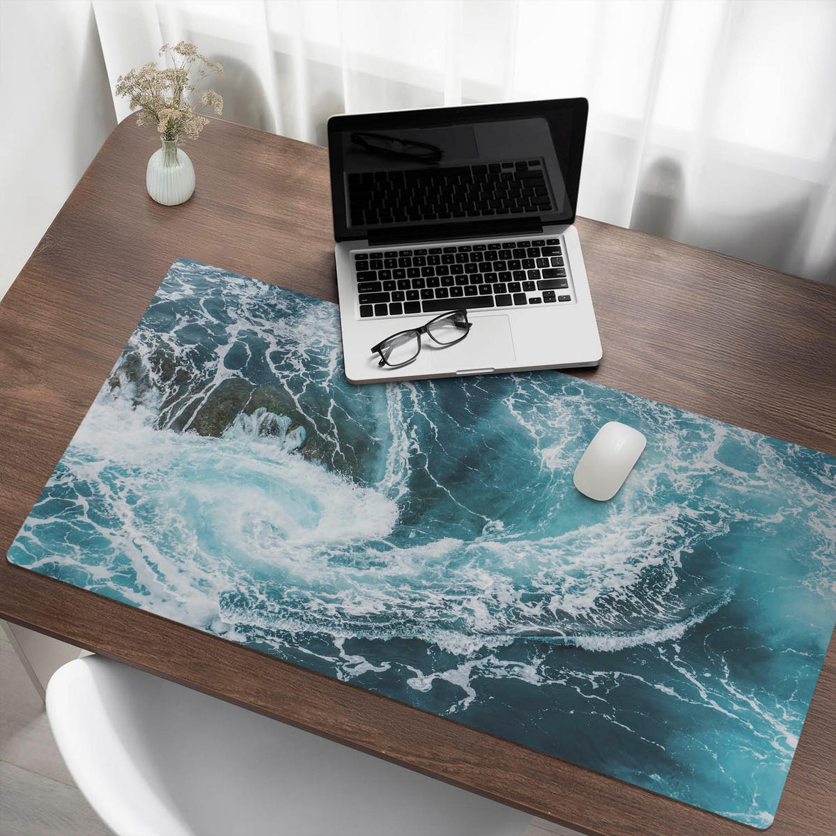 SCHREIBTISCHUNTERLAGE 120x60 cm Blau - Blau, Kunststoff (120/60/1.6cm) - Wallfluent