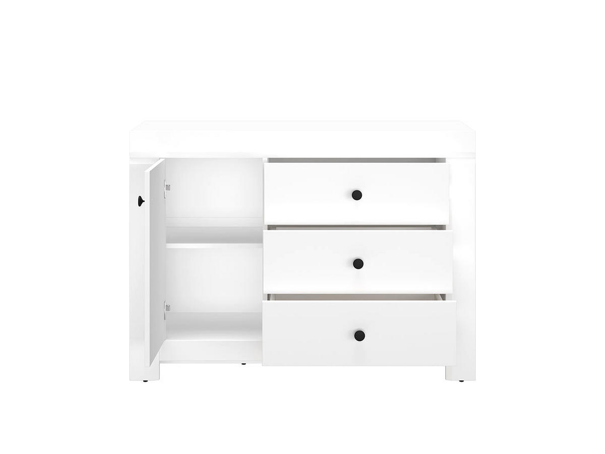 KOMMODE – 117 cm – Lahti – Weiß - Weiß, Holzwerkstoff (117/85/42cm) - hi-markt