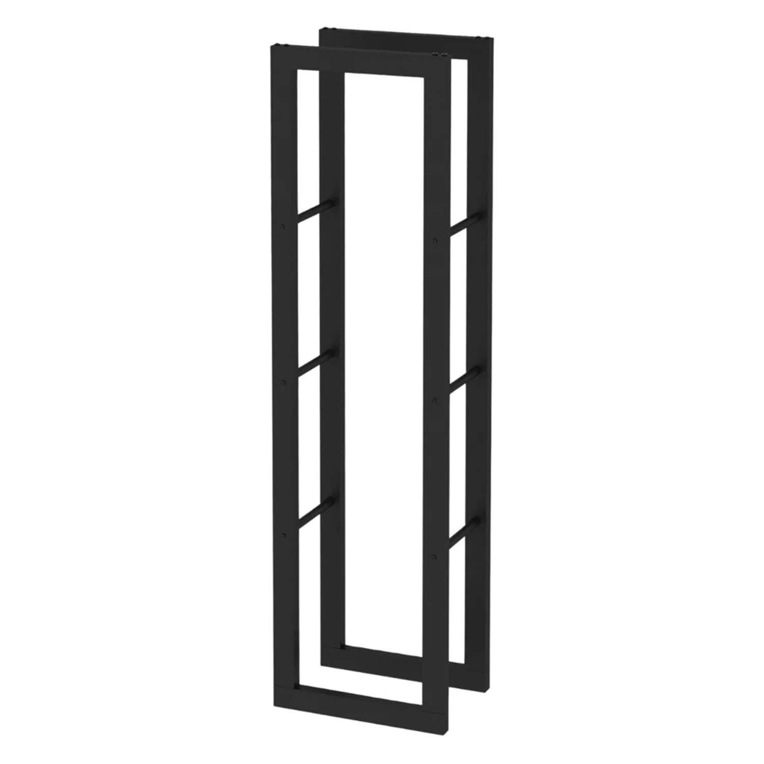 KAMINHOLZREGAL - Metall, Schwarz - BHT 40 x 150 x 25cm - Schwarz, Metall (40/150/25cm) - holz4home