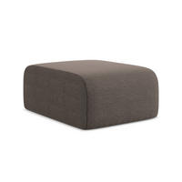 POUF Bouclé Stoff Braun - Schwarz/Mokka, Holzwerkstoff/Kunststoff (72/42/94cm) - LaMiaSofa