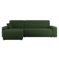 ECKSOFA Piano L Cord - Schwarz/Grün, Holz/Kunststoff (244/145cm) - MIRJAN24