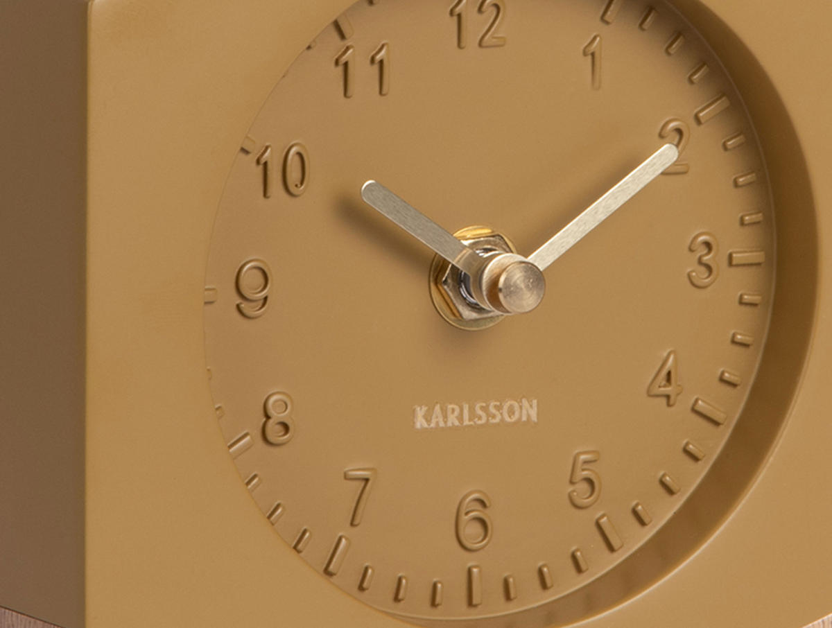 TISCHUHR Paris with Wood - Braun - 12/12,5 cm - Braun, Kunststoff (12/12/12cm) - Karlsson