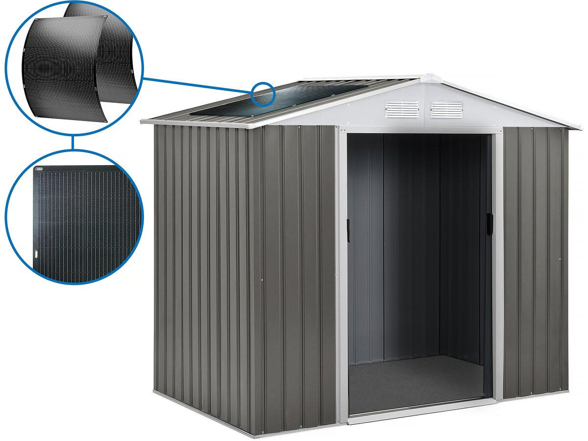 METALL-GARTENHAUS dallas Taupe - Taupe, Metall (81/267/181cm) - Habitat Garten