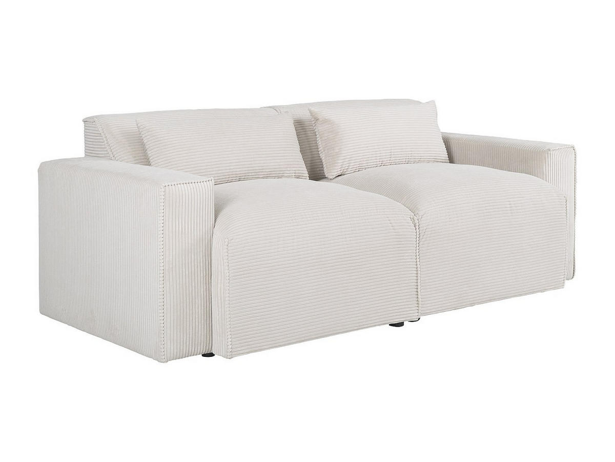 SOFA - 3 Personen - stoff - beige Velinor - Beige, Kunststoff/Textil (215/80/104cm) - Vente-Unique