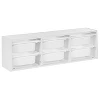 WANDREGAL mit Aufbewahrungsboxen Weiß Tobin - Weiß, Holzwerkstoff (98/29/21cm) - Beliani