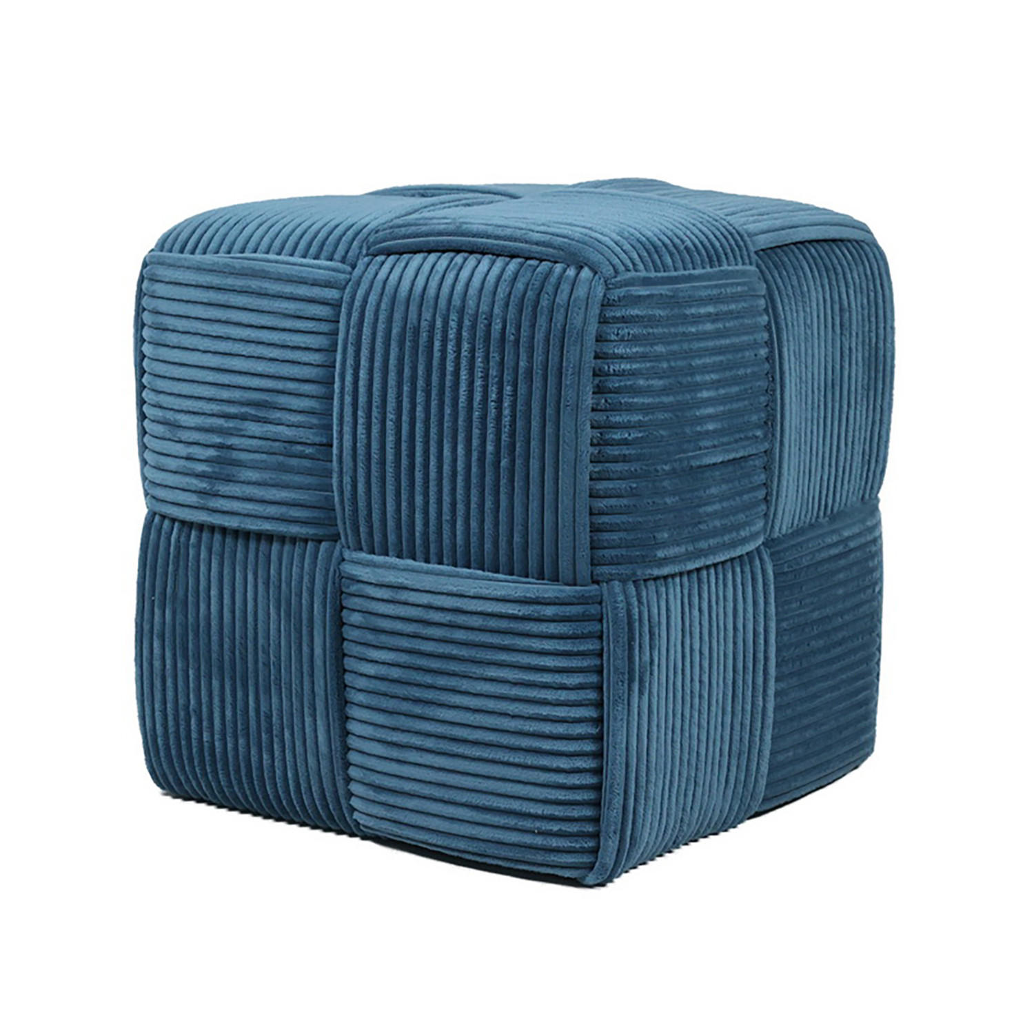 POUF Wiki dunkelblau 43/43/43 cm Textil - Dunkelblau, Textil (43/43/43cm) - Mondex