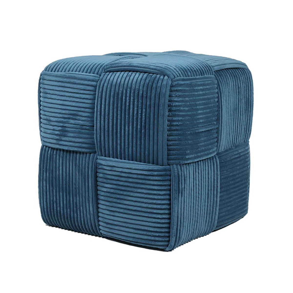 POUF Wiki dunkelblau 43/43/43 cm Textil - Dunkelblau, Textil (43/43/43cm) - Mondex