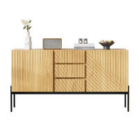 SIDEBOARD aus Spanplatte 140x40x75 cm Natur mit Schubladen und verstellbaren Einlegeböden - Naturfarben, Holzwerkstoff (140/75/40cm) - IVMEU
