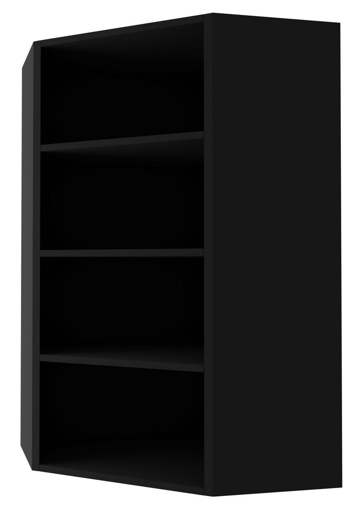 ECKHÄNGESCHRANK Brerra RAL 1019 graubeige Matt / Schwarz Matt 60 / 60 / 96cm - Graubraun/Schwarz, Holz/Holzwerkstoff (60/96/60cm) - Feldmann-Wohnen