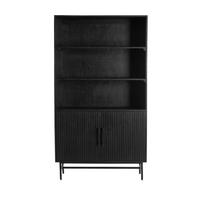 SCHRANK Dubaku Schwarz 100/40/180 cm - Schwarz, Holz (40/180/100cm) - Light & Living
