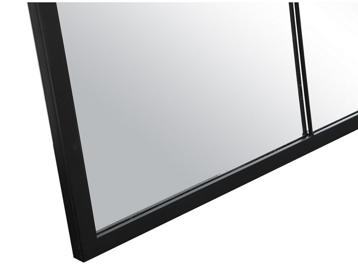 SPIEGEL Fenster Industriell - Eisen - 105 x 150 cm - Schwarz - BELLAGIO - Schwarz, Metall (105/150/2cm) - Vente-Unique