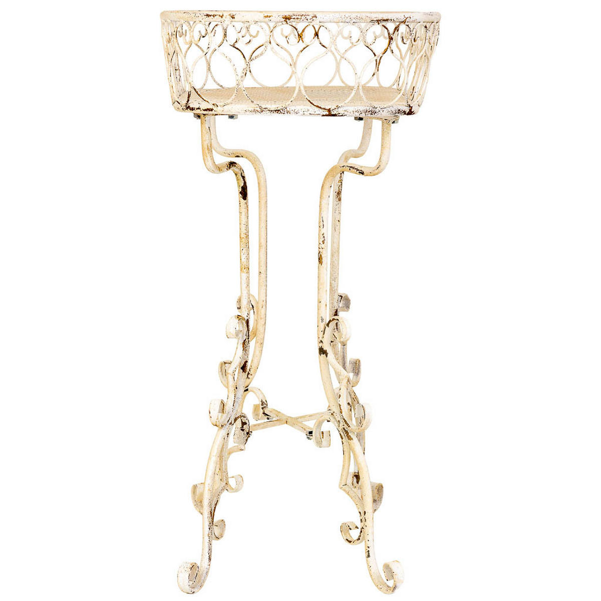 PFLANZENSTÄNDER aus eisen 86x38x84cm - Weiß, Metall (86/84/38cm) - Wanderlust