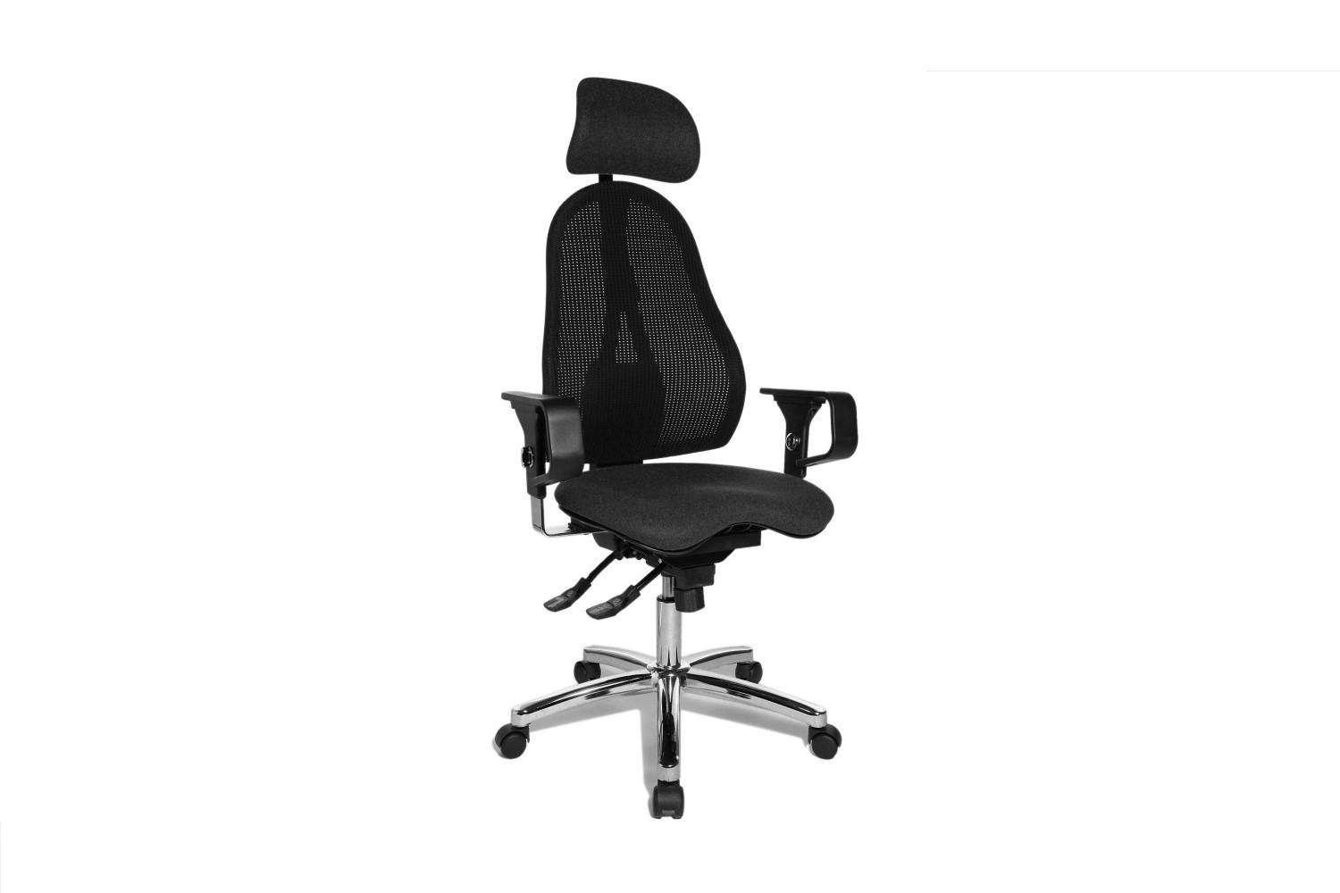 BÜROSTUHL FINO Anthrazit Kunststoff Höhenverstellbar - Anthrazit/Silberfarben, Kunststoff/Metall (64/120/64cm) - KAWOLA