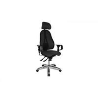 BÜROSTUHL FINO Anthrazit Kunststoff Höhenverstellbar - Anthrazit/Silberfarben, Kunststoff/Metall (64/120/64cm) - KAWOLA
