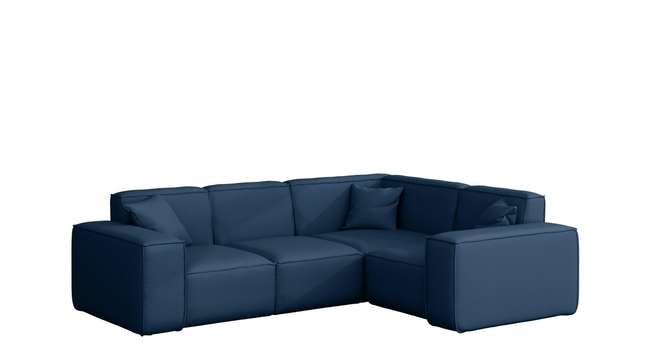 GARTENECKSOFA L-form MALIBU Stoff Odyssey Marineblau Rechts - Blau, Holz (246/73/181cm) - Kaiser Möbel