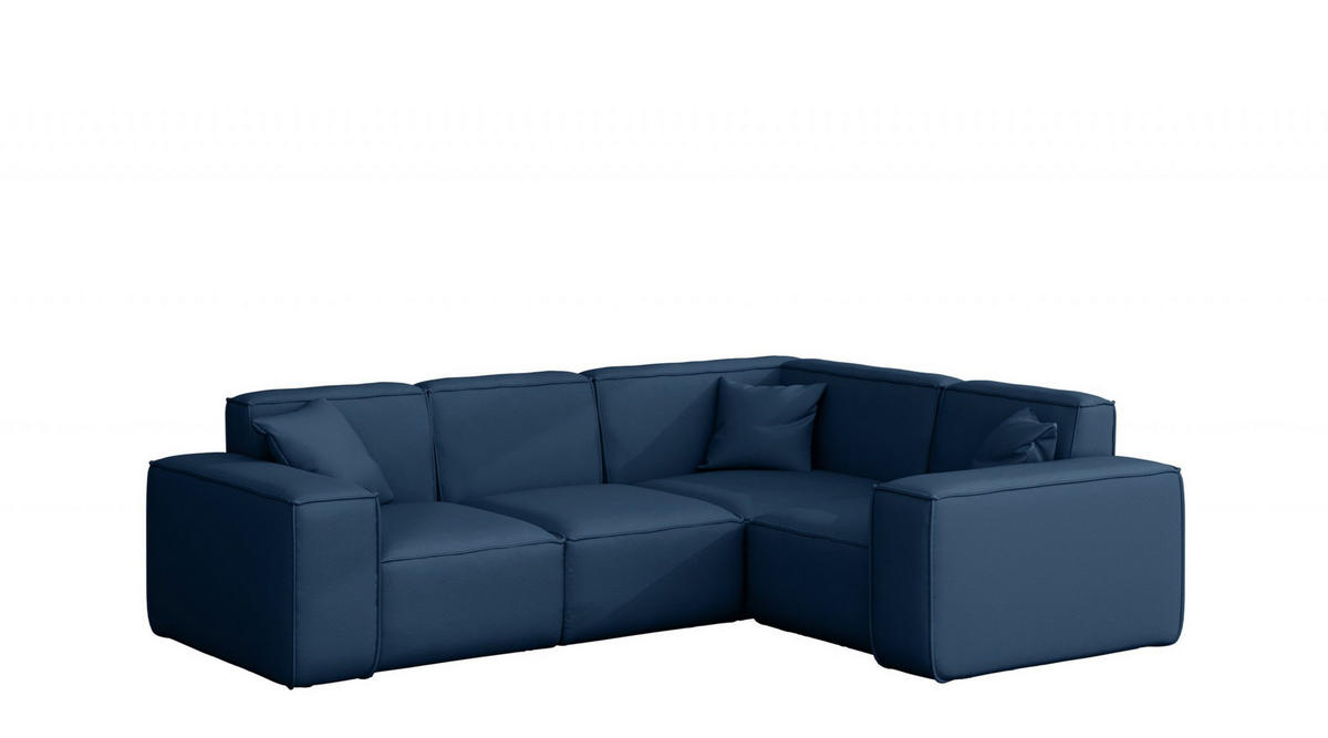 GARTENECKSOFA L-form MALIBU Stoff Odyssey Marineblau Rechts - Blau, Holz (246/73/181cm) - Kaiser Möbel