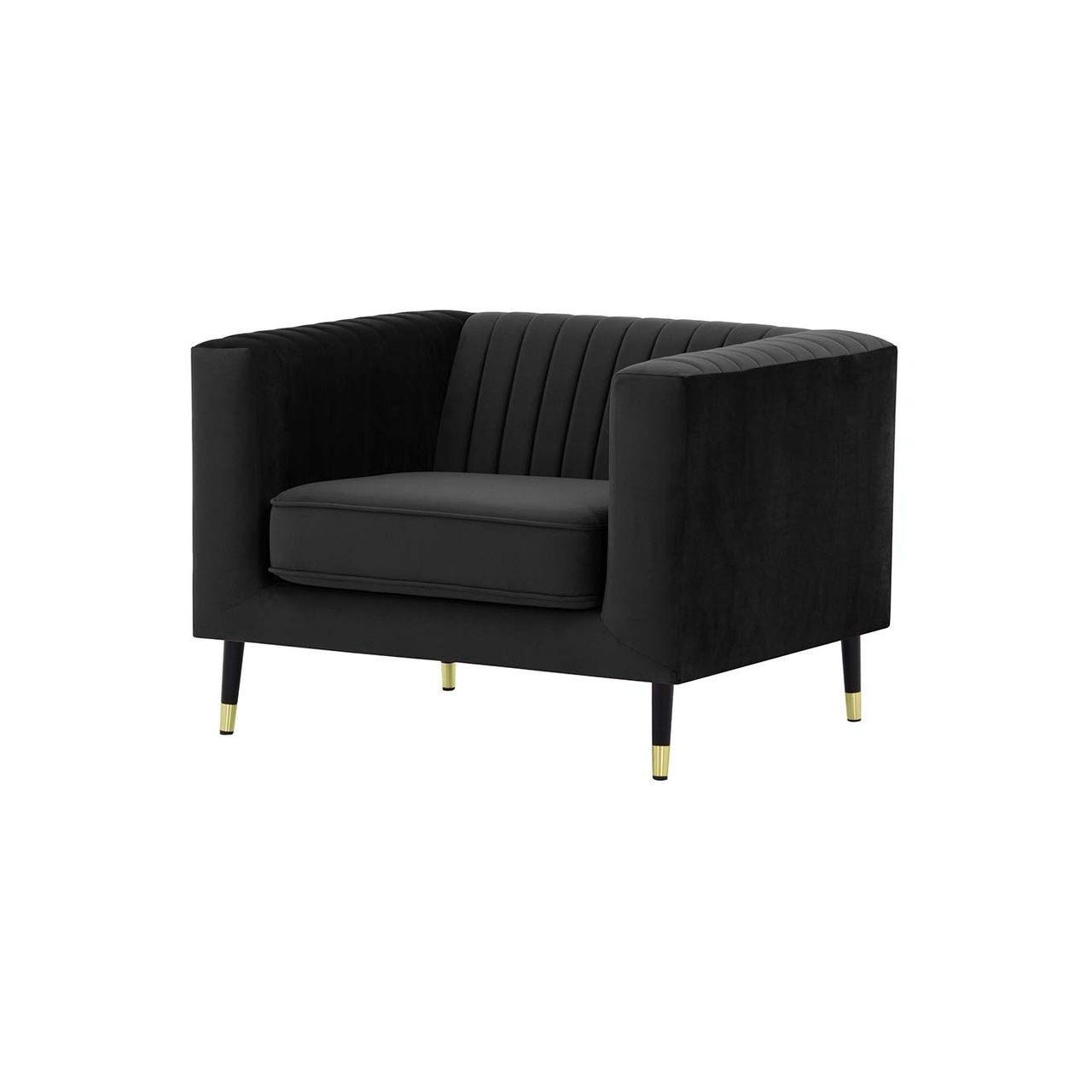 SESSEL Slender-Velluto 20 - Schwarz, Holz/Textil (99/71/83cm) - SLF24