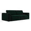 3-SITZER SOFA Samt Stoff Grün - Blau/Dunkelgrün, Kunststoff/Textil (224/80/103cm) - Makamii