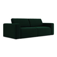 3-SITZER SOFA Samt Stoff Grün - Blau/Dunkelgrün, Kunststoff/Textil (224/80/103cm) - Makamii