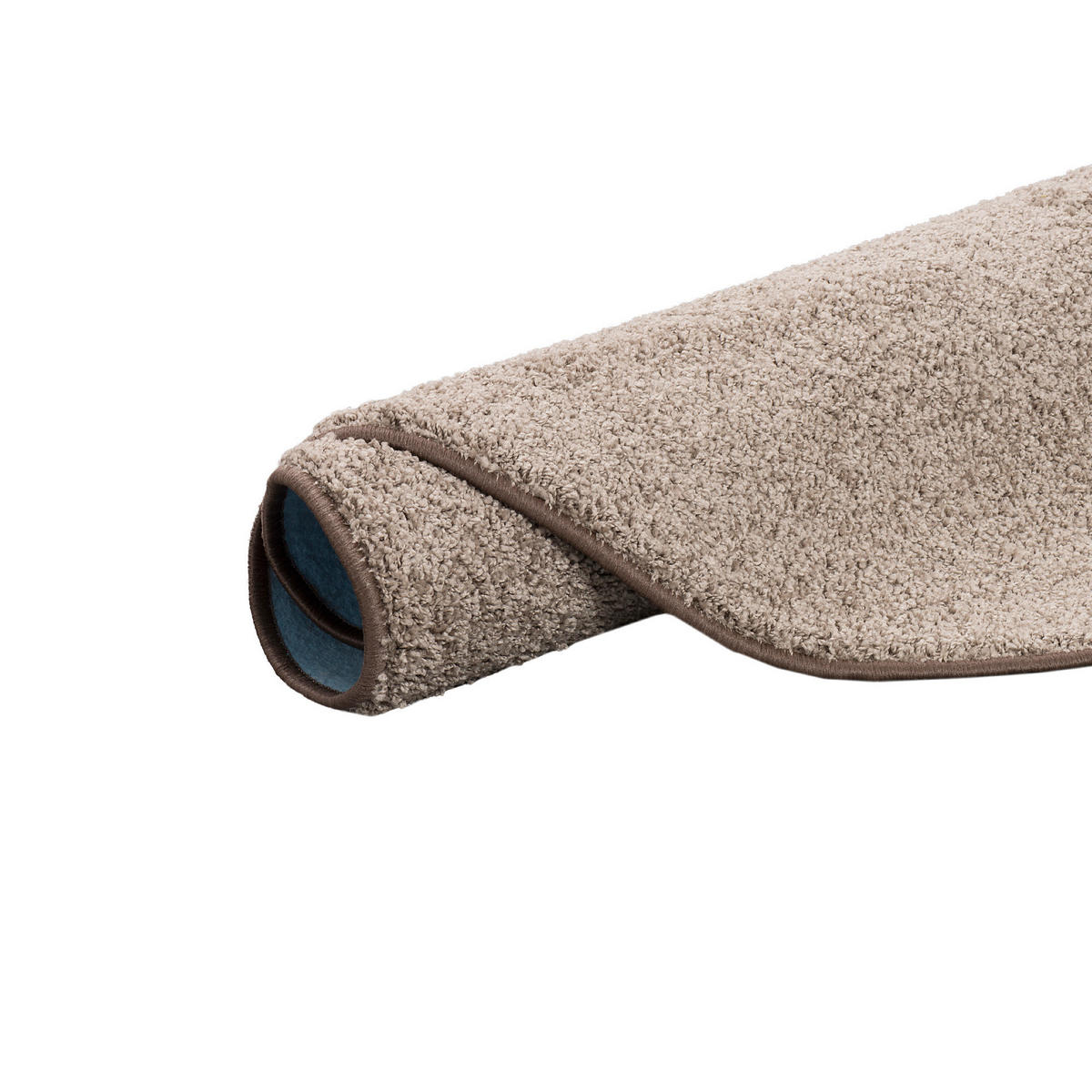 HOCHFLOR VELOURS TEPPICH MONA RUND - Taupe, Textil (200/200cm) - Snapstyle