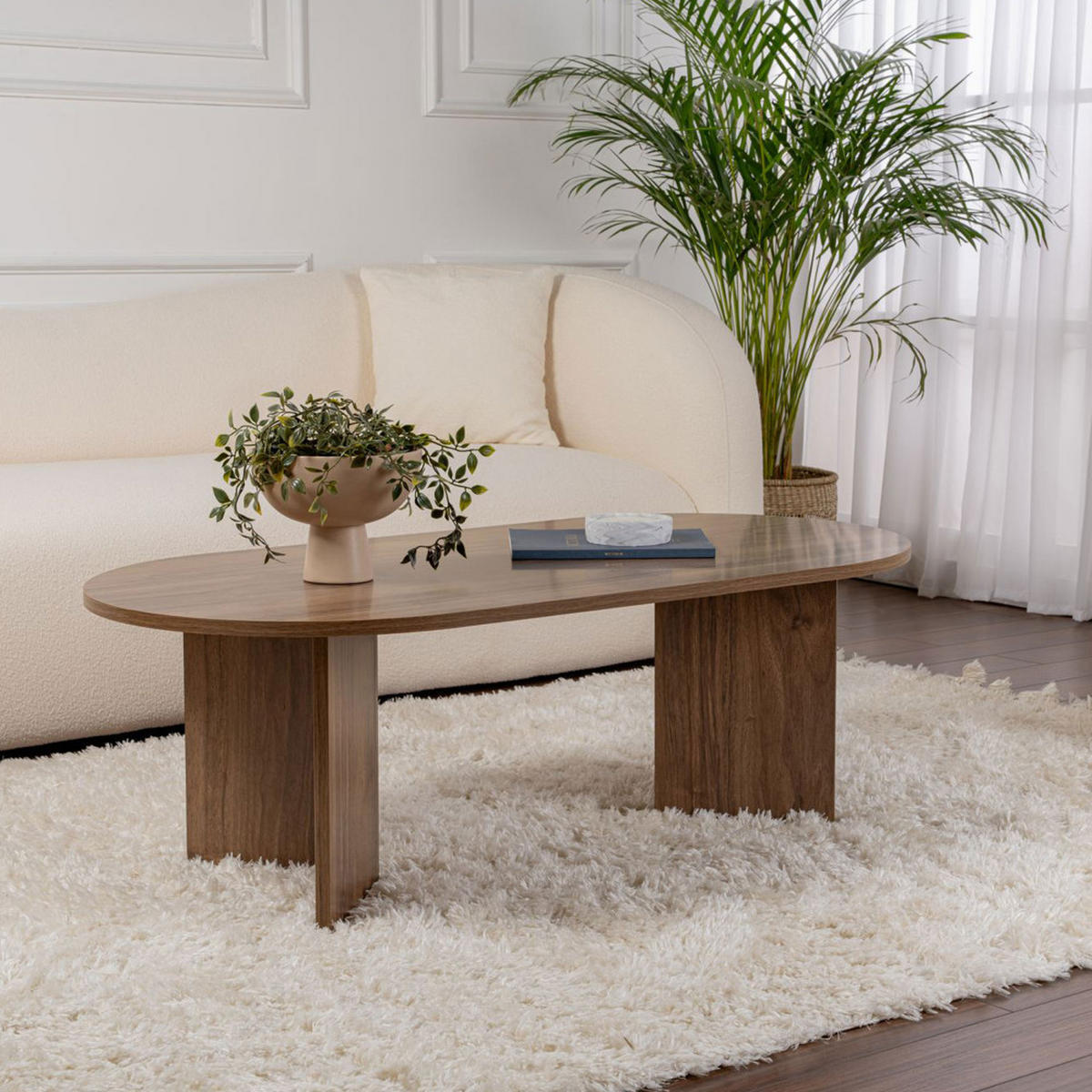 COUCHTISCH - Dunkles Holz - Nussbaumfarben, Holz (119/60/40cm) - Drawer