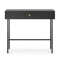 SCHMINKTISCH Divenos Schwarz 93 cm - Goldfarben/Schwarz, Holzwerkstoff/Metall (39/93.2/79cm) - Selsey