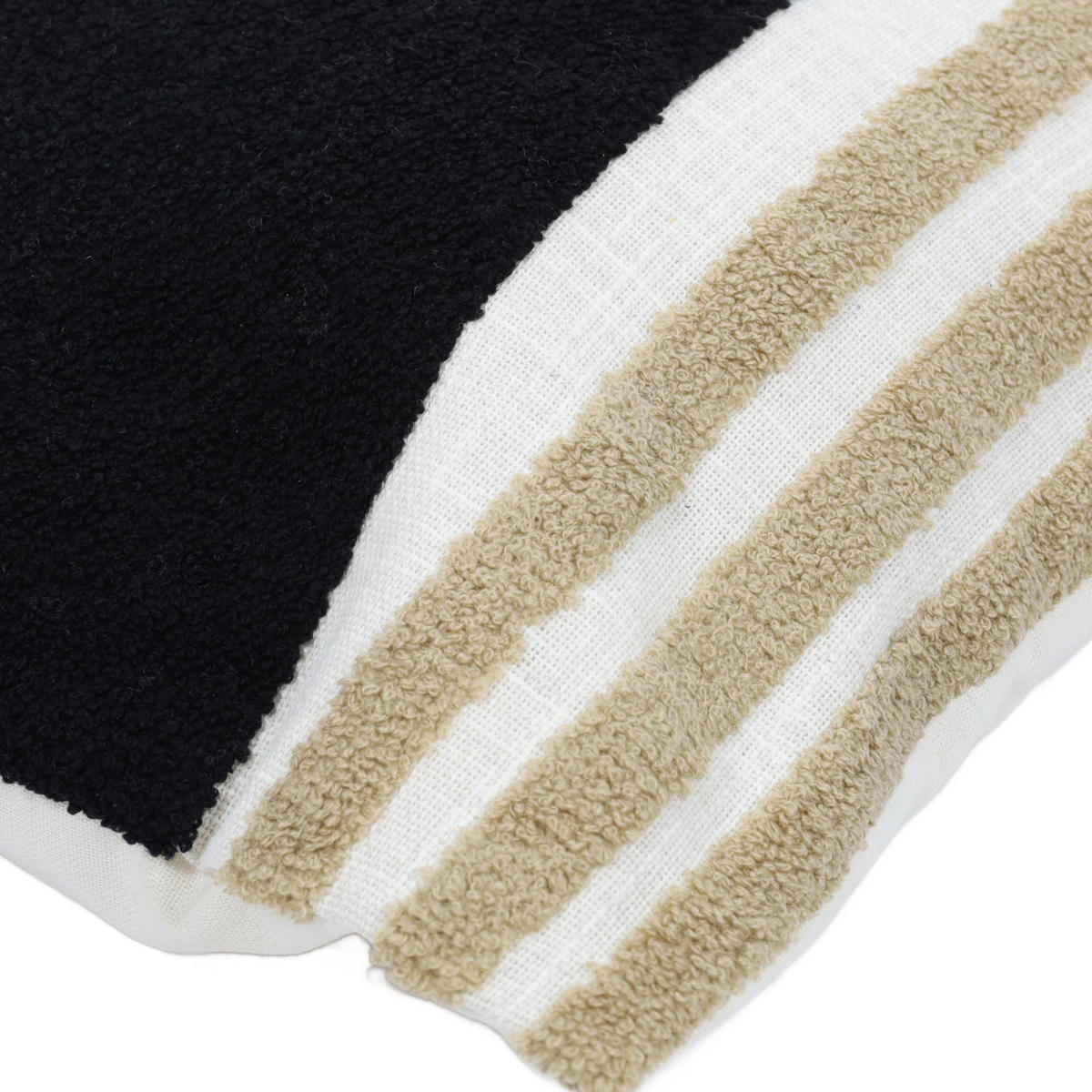 DEKOKISSEN mit geometrischem Muster 43/43/9 cm - Beige, Naturmaterialen (43/43cm) - Home Styling Collection