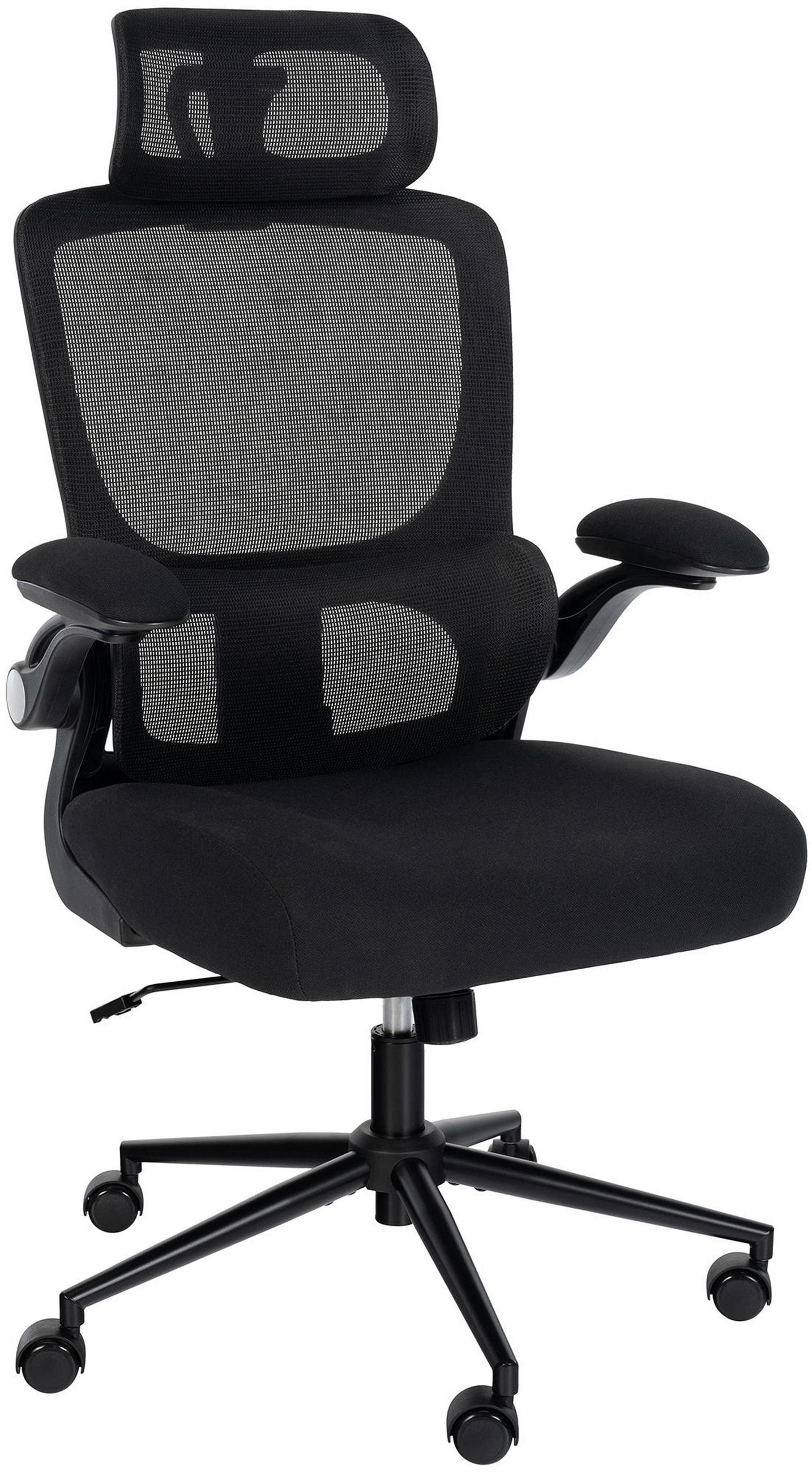 BÜROSTUHL Eltron schwarz - Schwarz, Textil/Metall (67/121/70cm) - TPFLiving