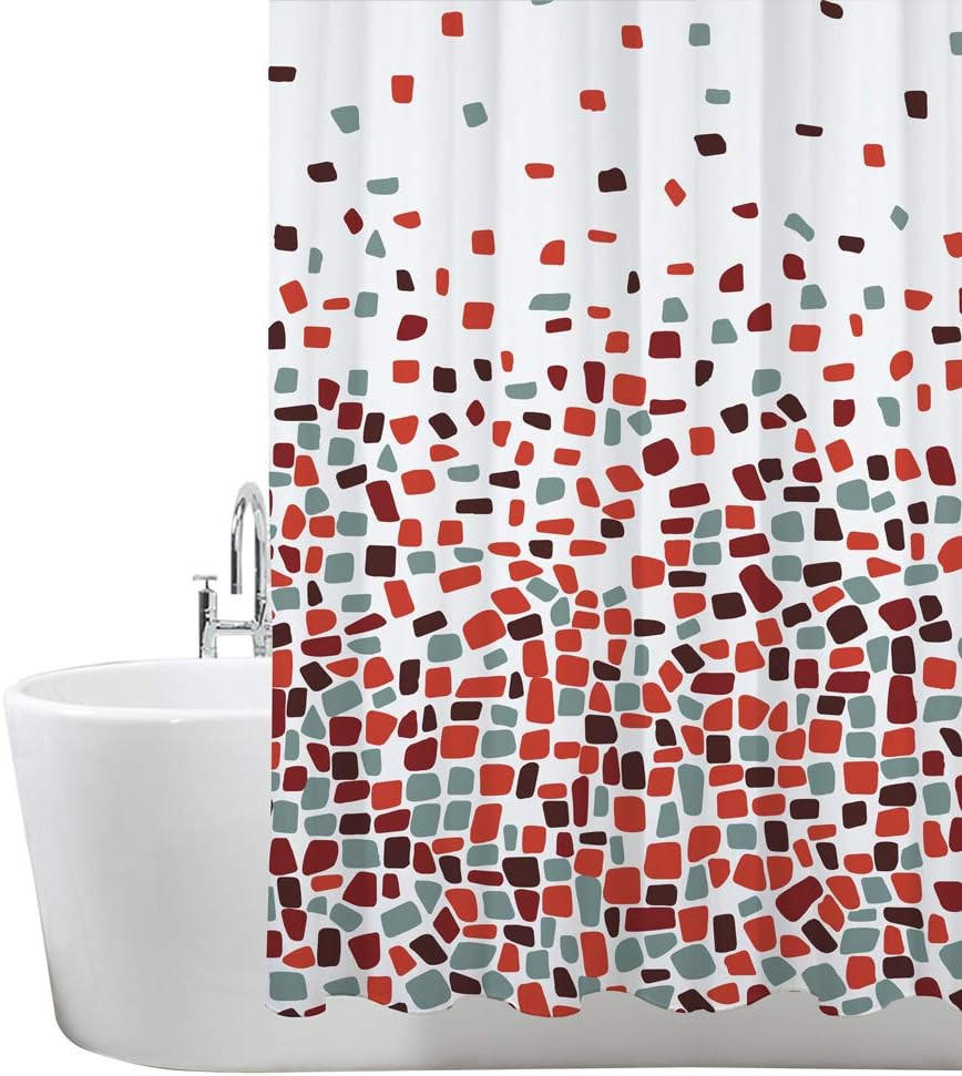 DUSCHVORHANG Rot schimmelresistent - Rot, Textil (180/180cm) - MCBOSON