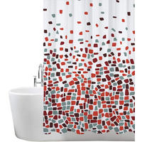 DUSCHVORHANG Rot schimmelresistent - Rot, Textil (180/180cm) - MCBOSON