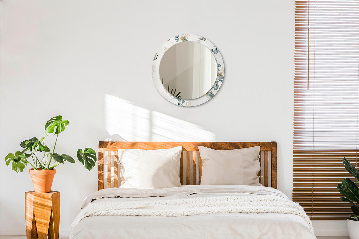 SPIEGEL Rund Ø 60 cm mit Aufdruck - Multicolor, Glas (60/60/0.4cm) - Wallfluent