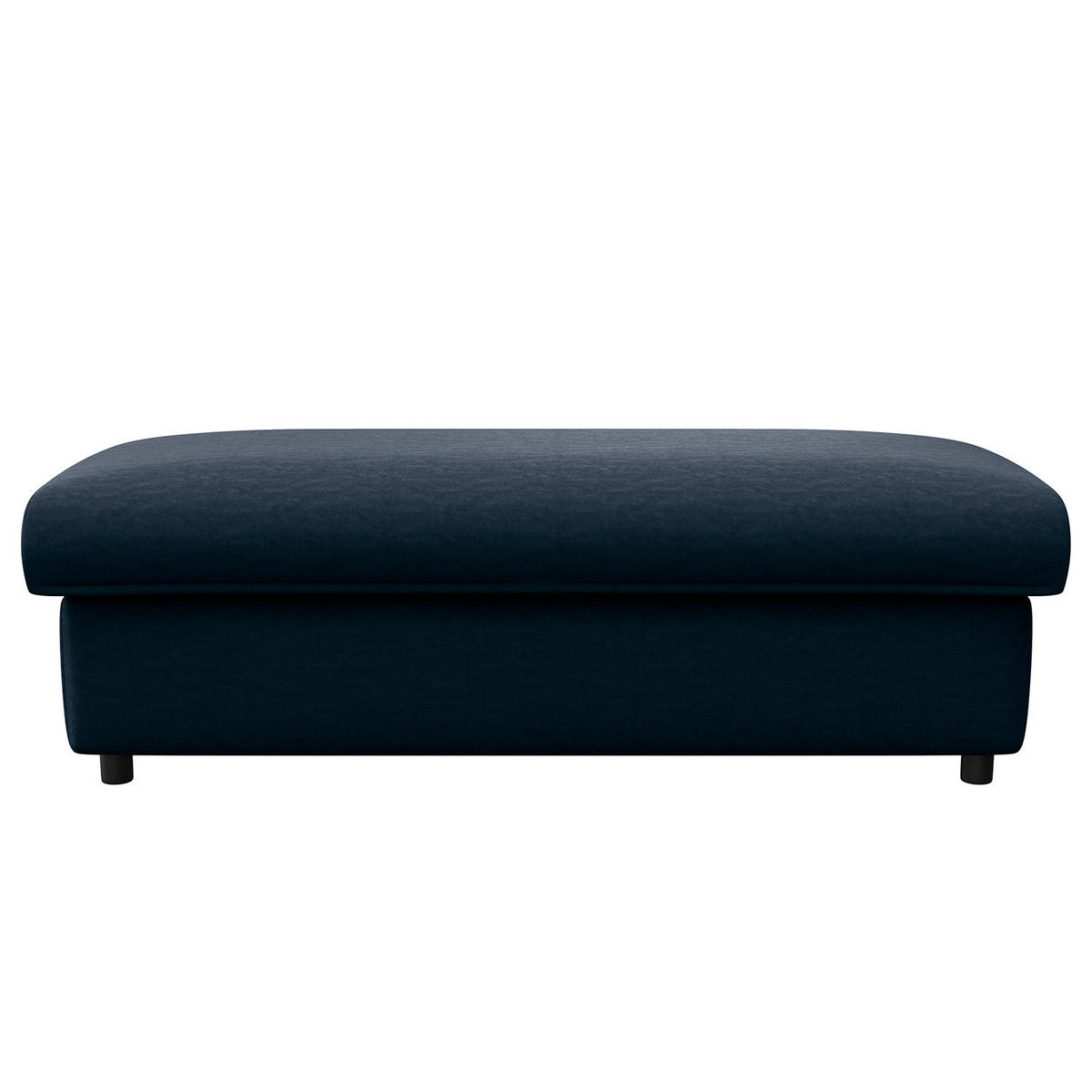 POLSTERHOCKER - Blau/Schwarz, Kunststoff/Textil (131/44/61cm) - home24