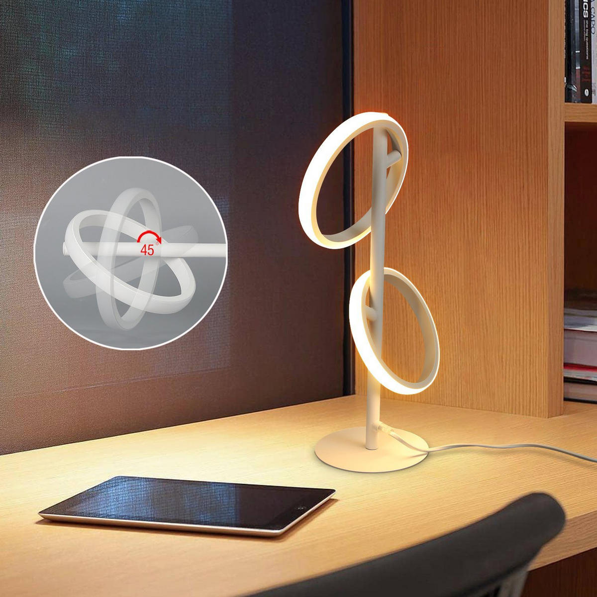 LED stolní lampa večerní 22/15,5/45,6 cm - bílá, kov (22/15.5/45.6cm) - Nettlife