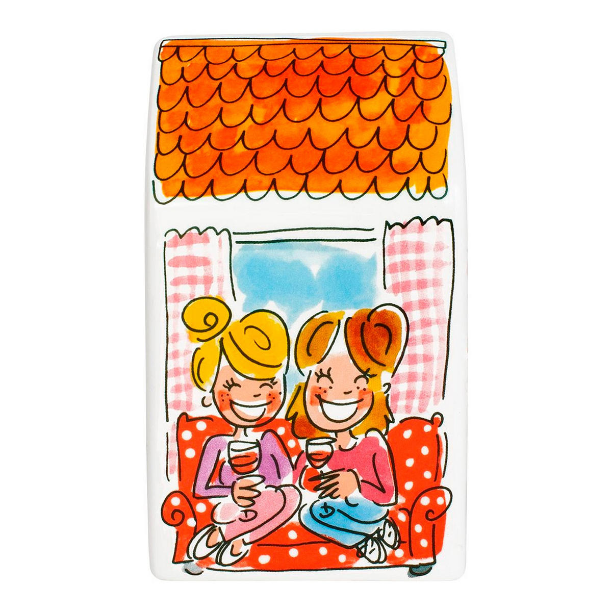 SPARDOSEN Häuschen in Bunt - 14cm - Multicolor, Keramik (8/14/8cm) - Blond Amsterdam