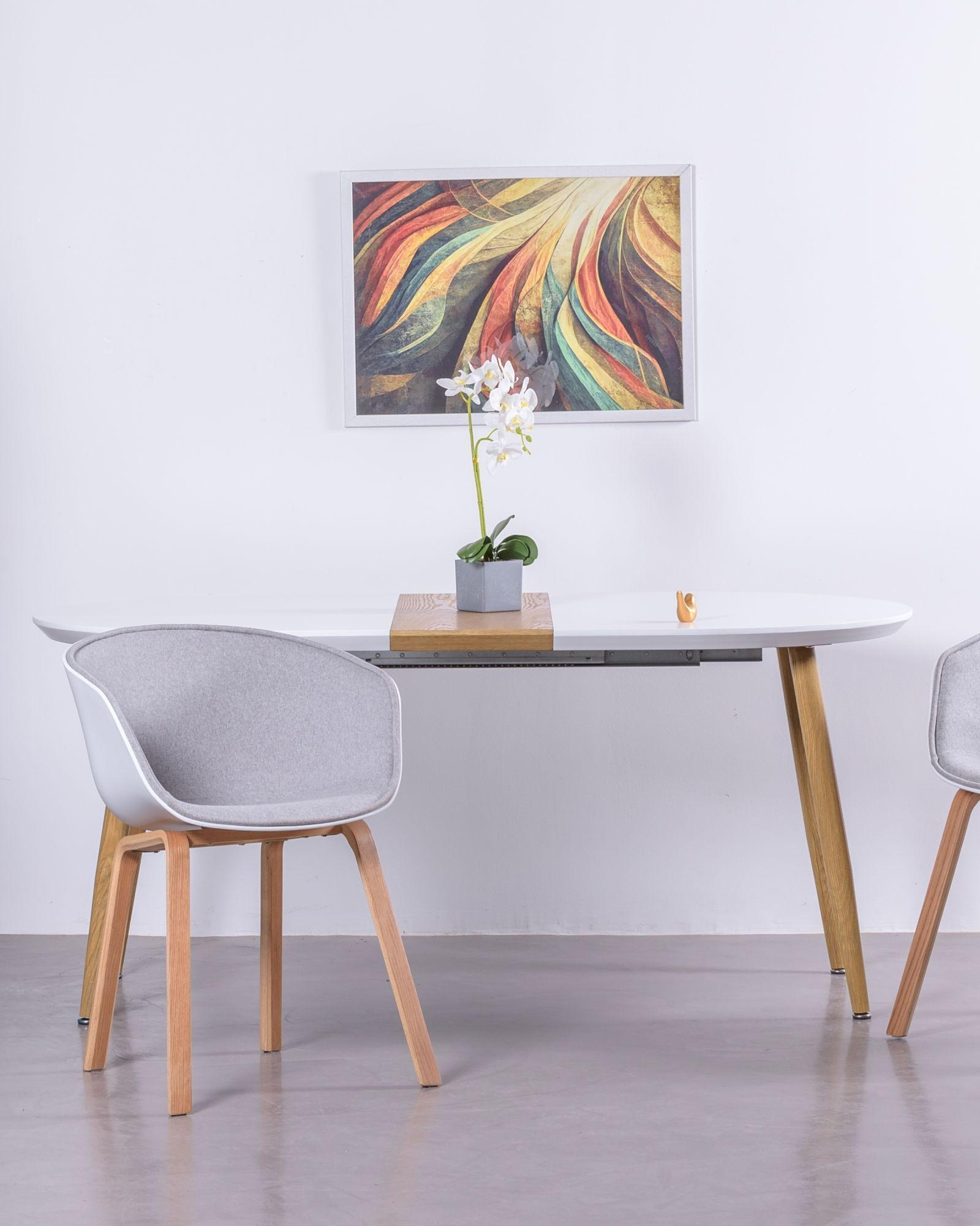 ESSTISCH Ausziehbar Oval Weiß 90/140/75 cm - Weiß, Holz (90/140/75cm) - Nest Dream